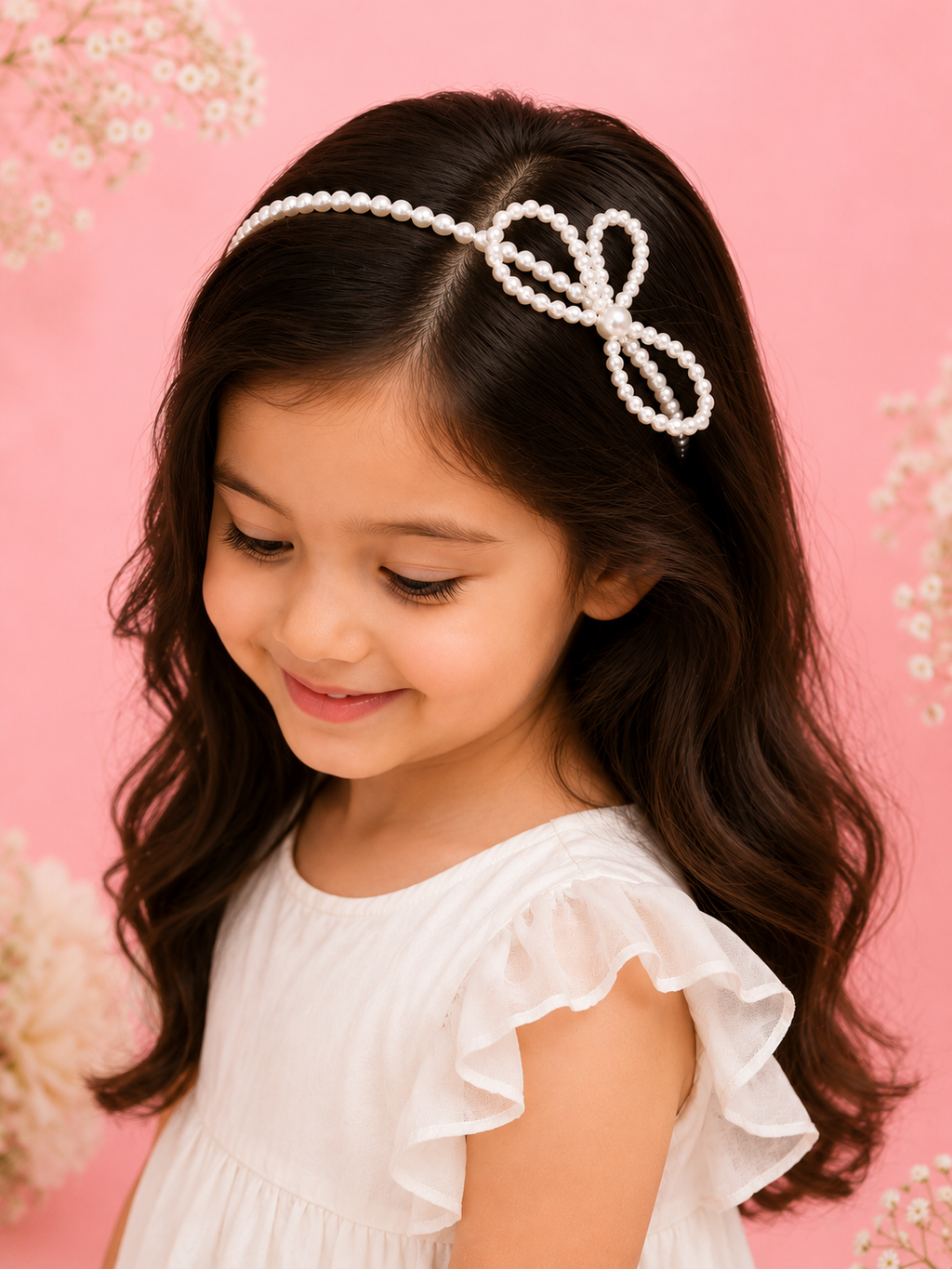 Elegant Pearl Bow Hairband for Girls & Women | Pearl Beaded Headband