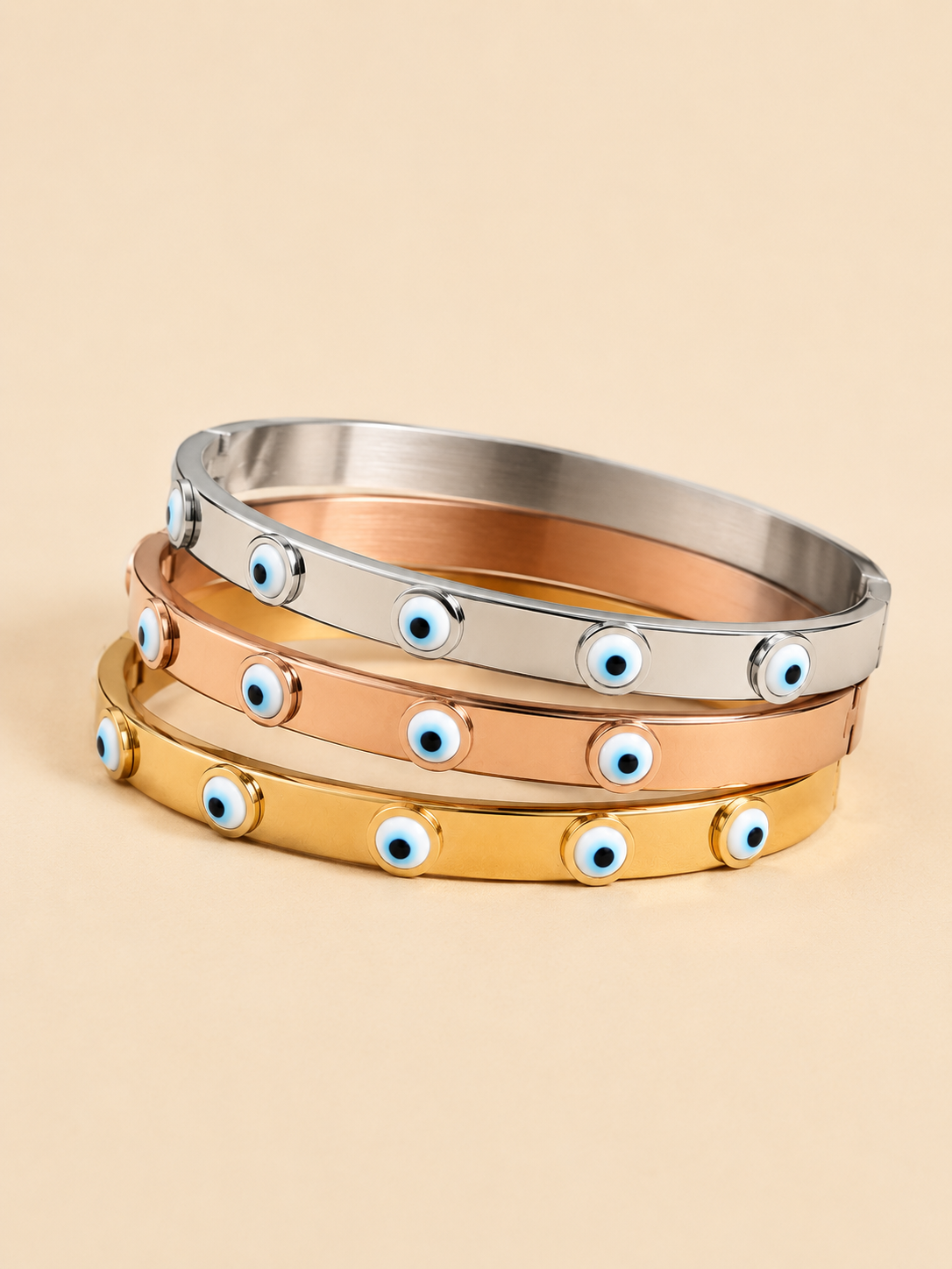 Evil Eye Stainless Steel Kada Bracelet