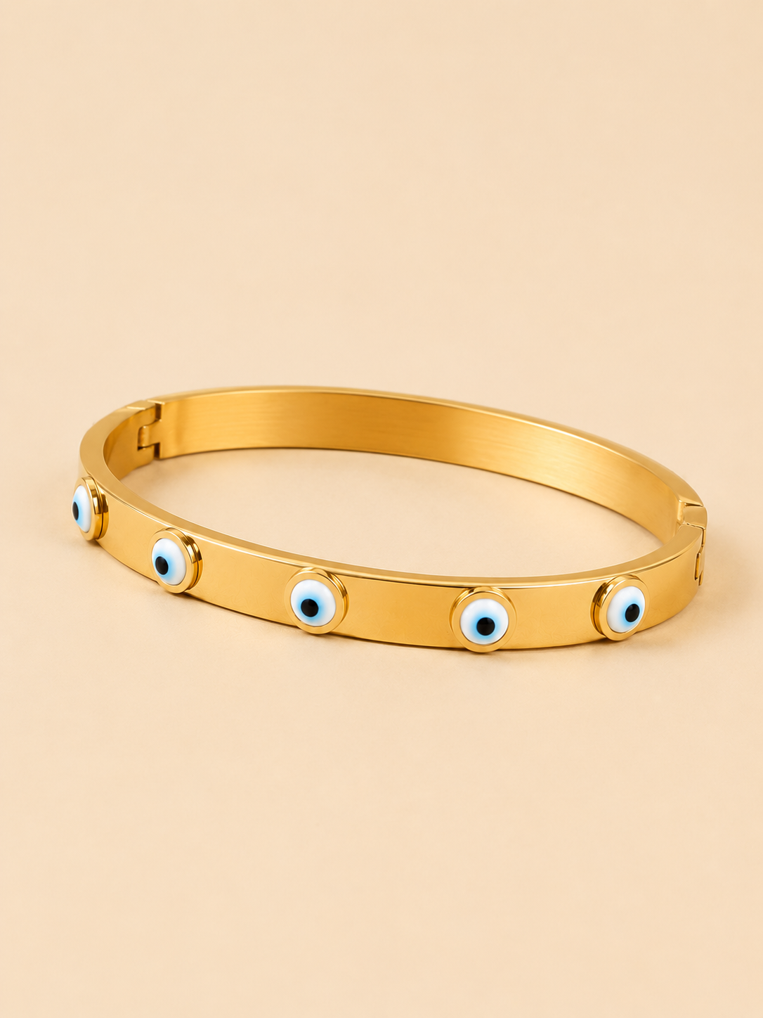 Evil Eye Stainless Steel Kada Bracelet