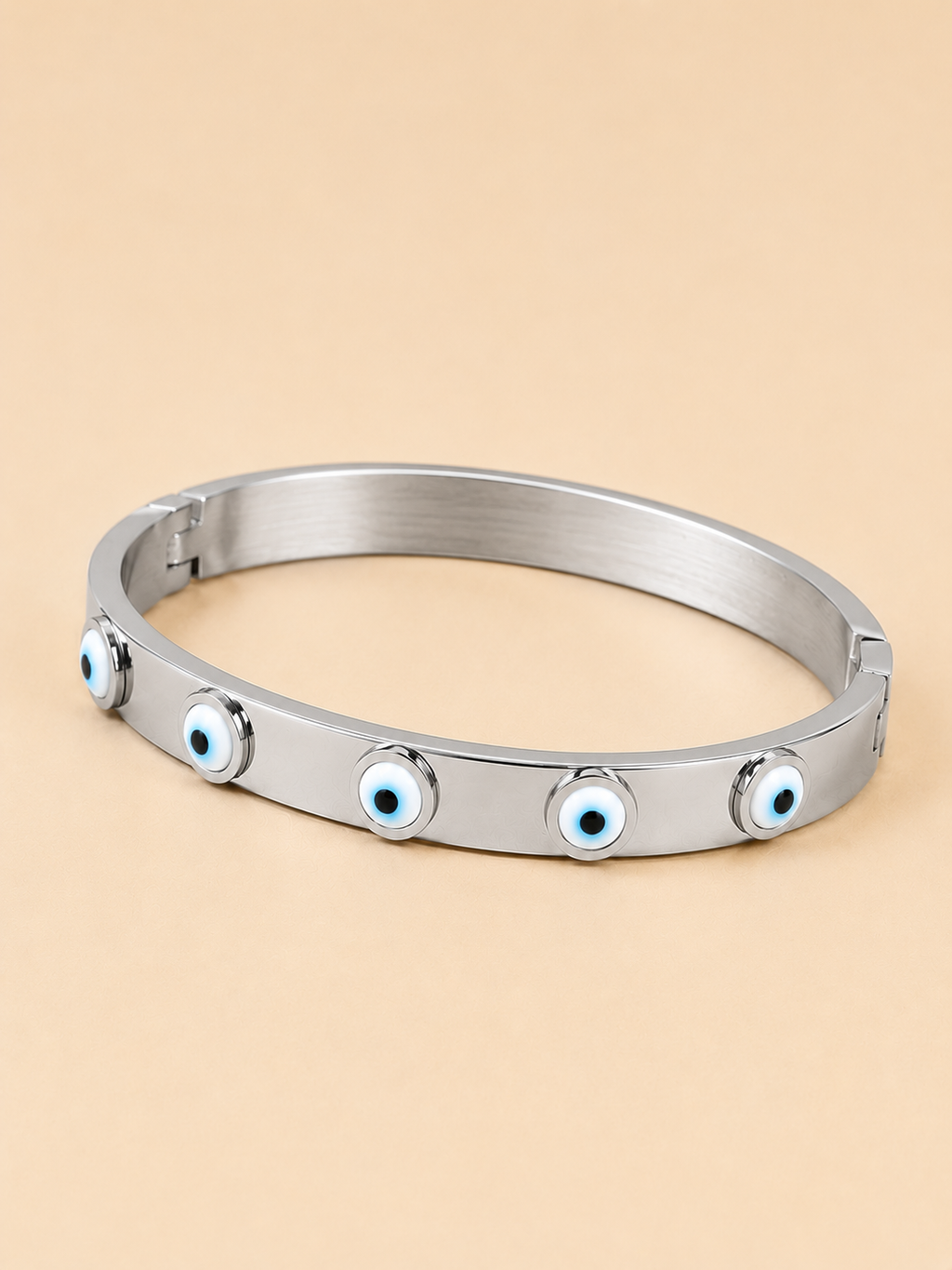 Evil Eye Stainless Steel Kada Bracelet
